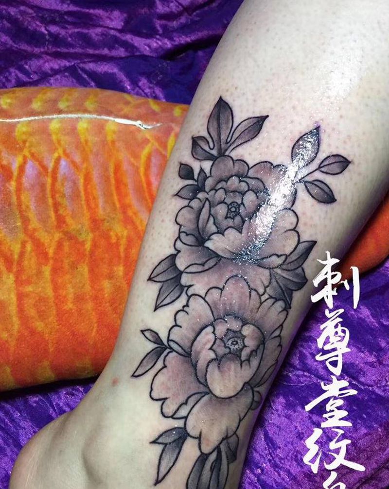 花纹身图片_点刺纹身图案