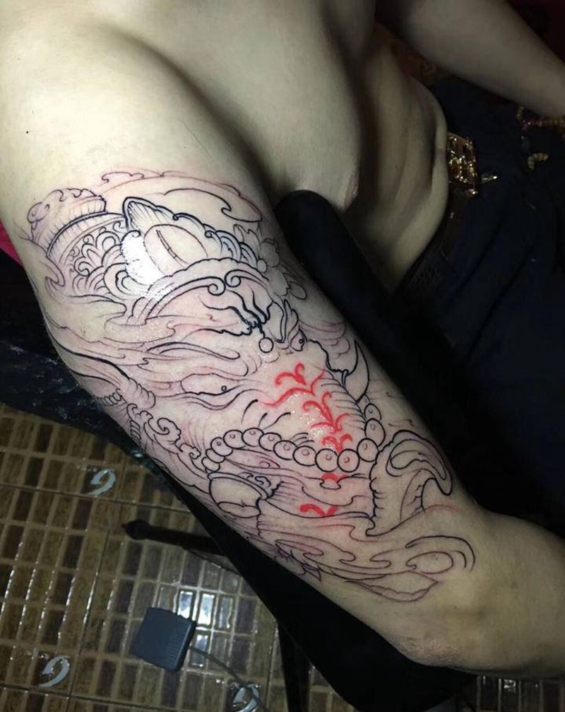 象纹身图片_手臂新传统纹身图案