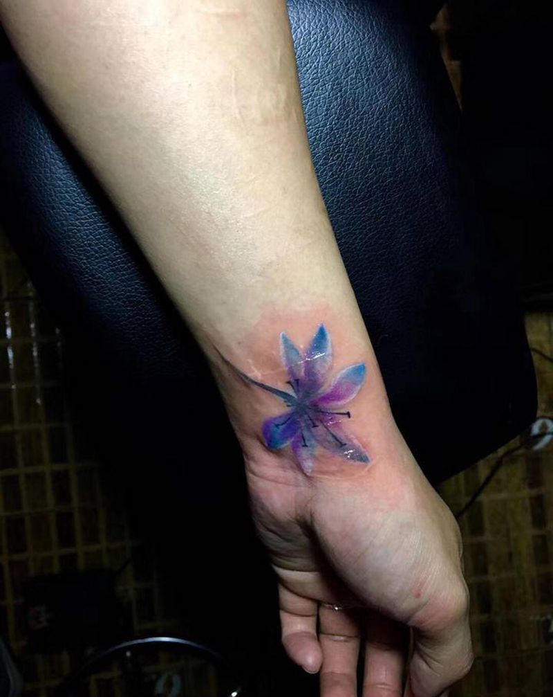 刺尊堂纹身-伤疤遮盖纹身图片_手臂水彩纹身图案