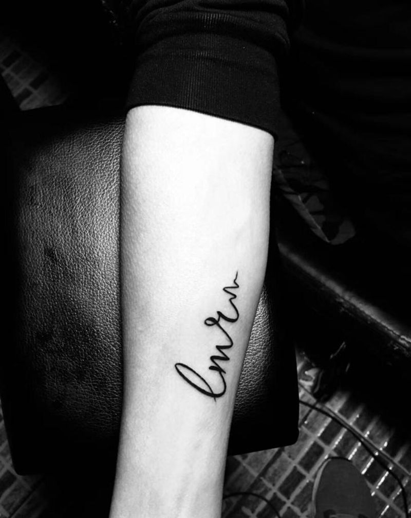 刺尊堂纹身-花体纹身图片_手臂花体字纹身图案