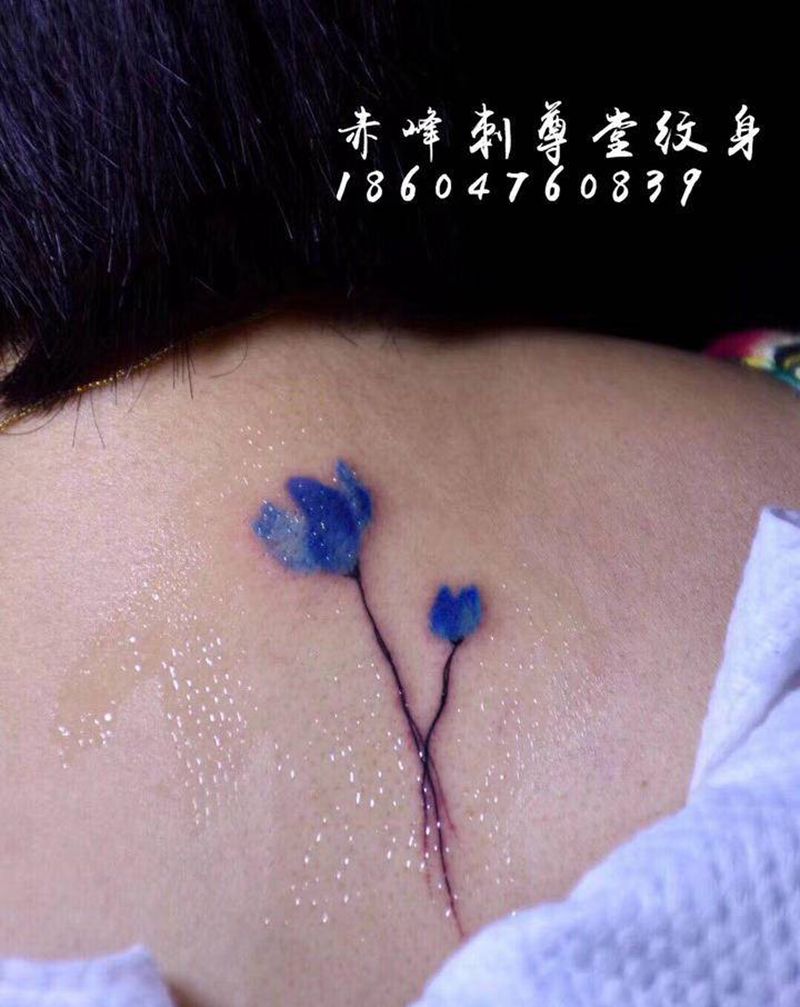 刺尊堂纹身色彩纹身图片_背部水彩纹身图案