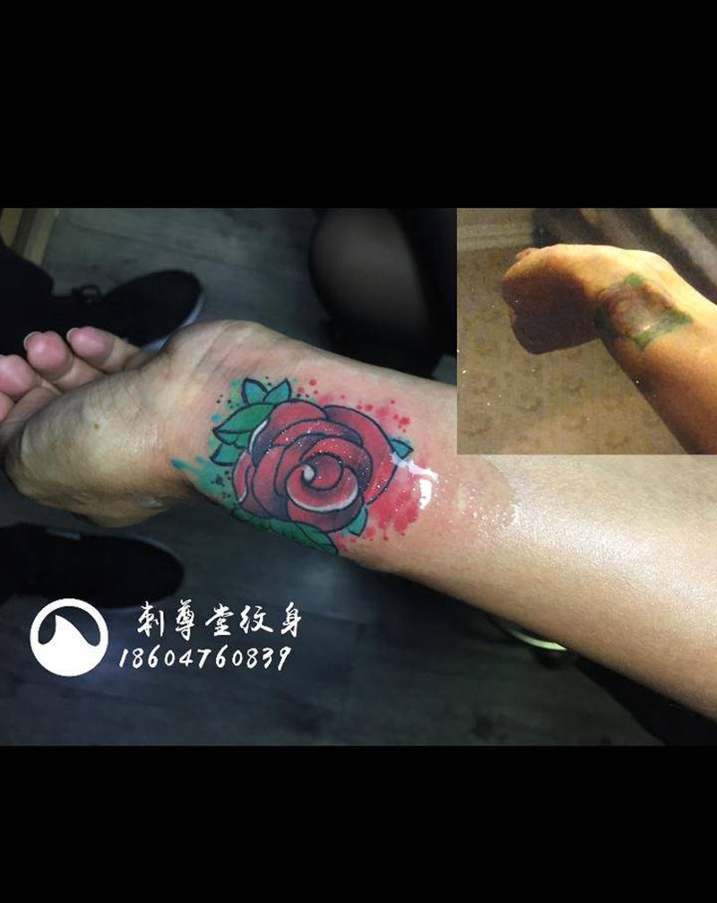 刺尊堂纹身-遮盖纹身图片_手臂水彩纹身图案