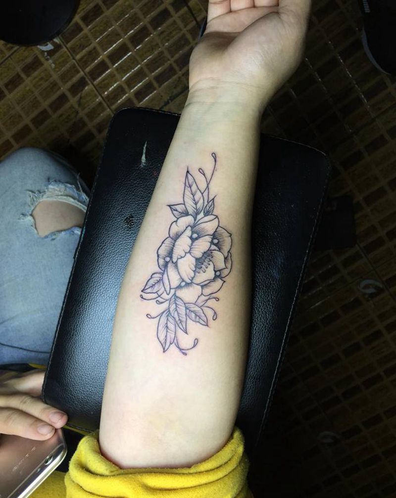 刺尊堂纹身-素花纹身图片_手臂点刺纹身图案