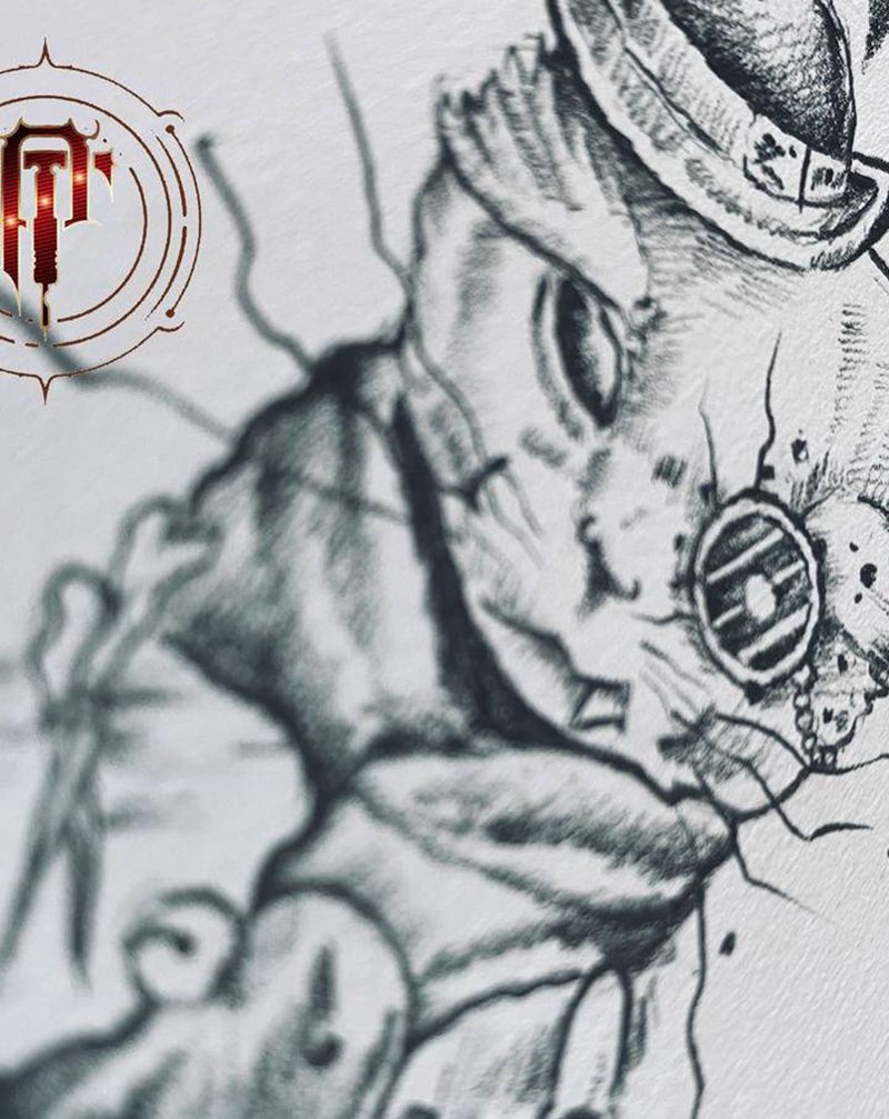 猫纹身图片_手臂新传统猫纹身图案