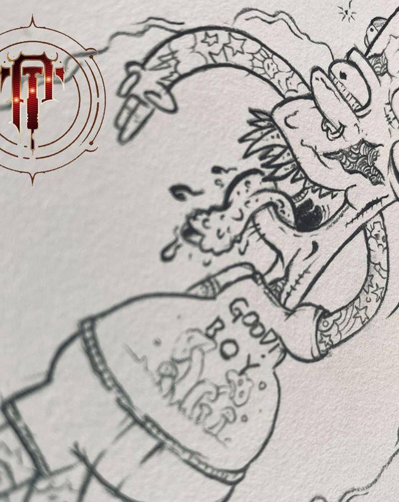 ➤今日设计纹身图片_肩部新传统纹身图案