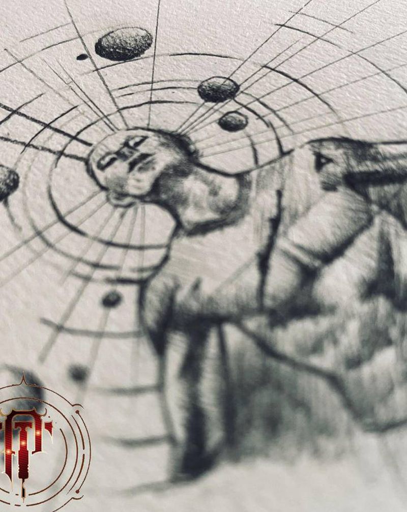 宙纹身图片_手臂新传统人宇宙纹身图案