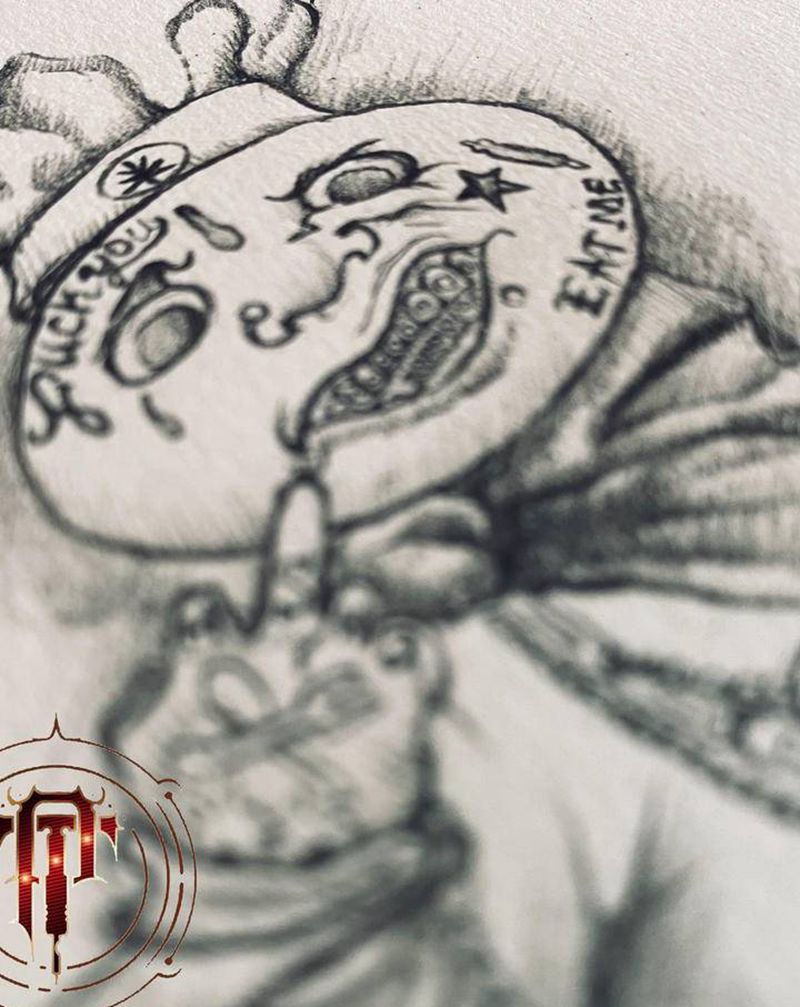 ➤今日设计纹身图片_肩部手臂新传统纹身图案