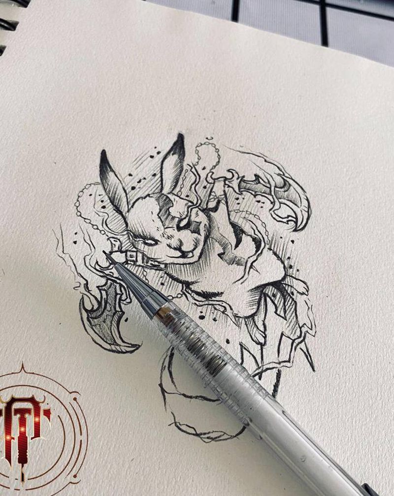 皮卡丘纹身图片_手臂新传统皮卡丘纹身图案