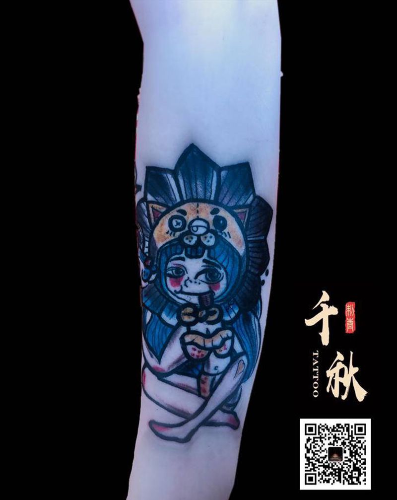 童纹身图片_Old School纹身图案