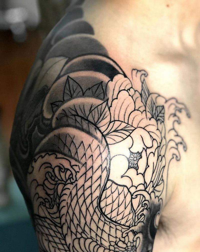 蛇纹身图片_手部背部新传统老传统纹身图案