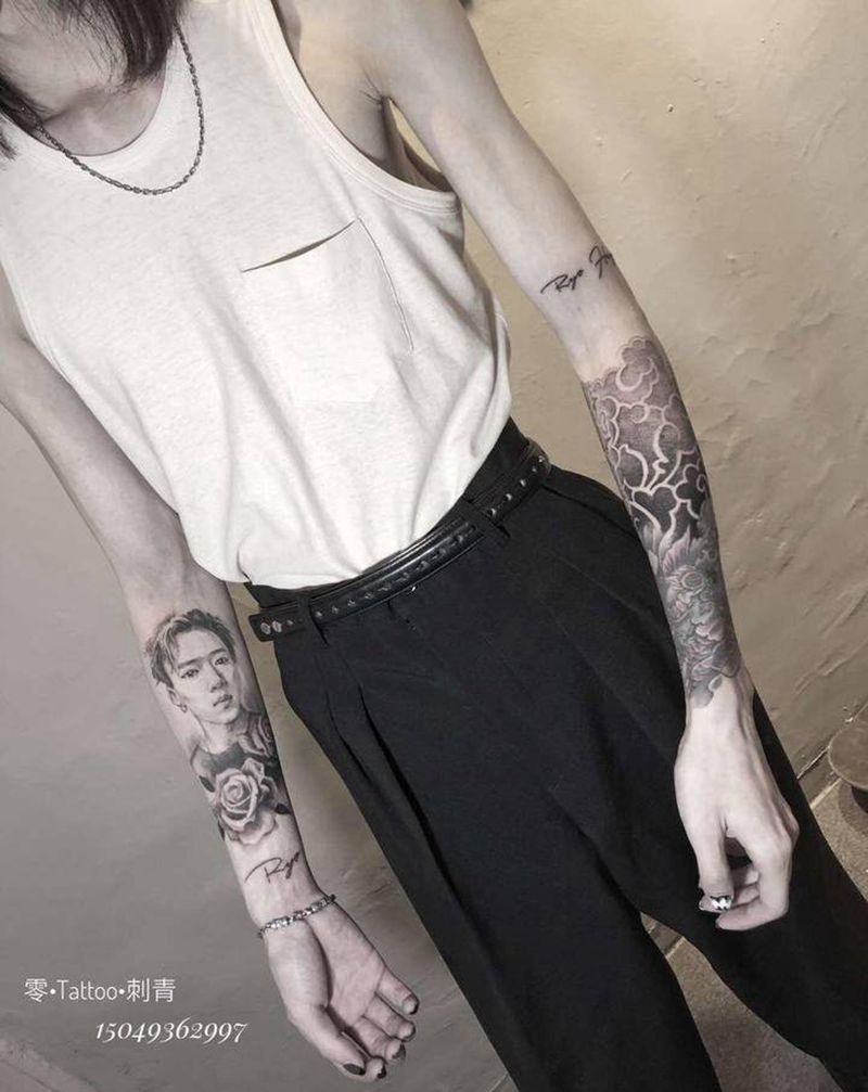 云纹身图片_手臂新传统图腾纹身图案