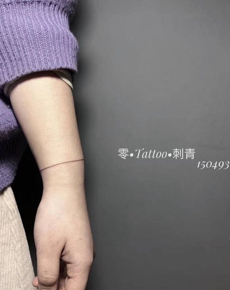 线纹身图片_手部几何纹身图案