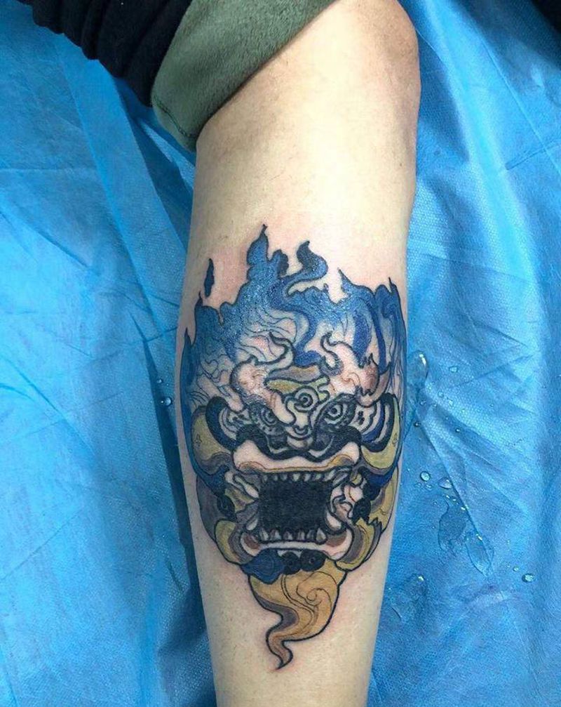 111纹身图片_腿部纹身图案