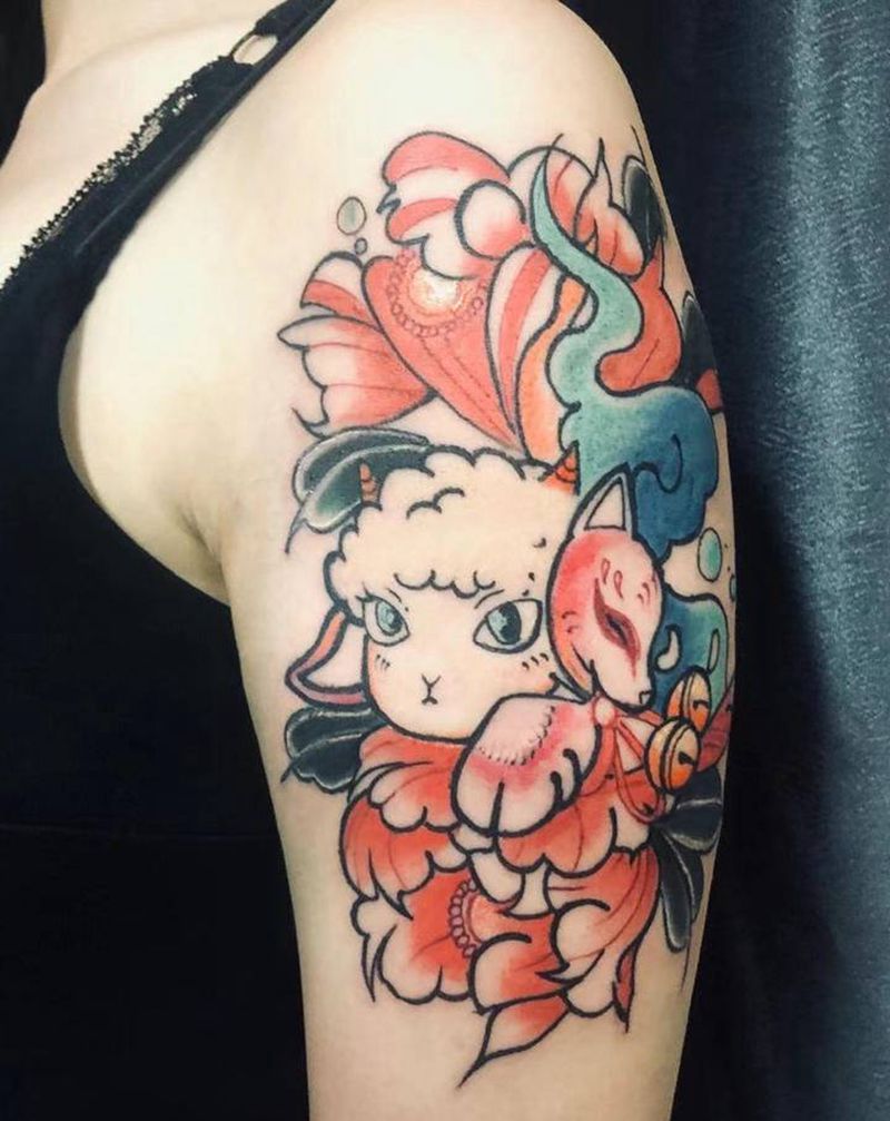 原创纹身图片_New School纹身图案