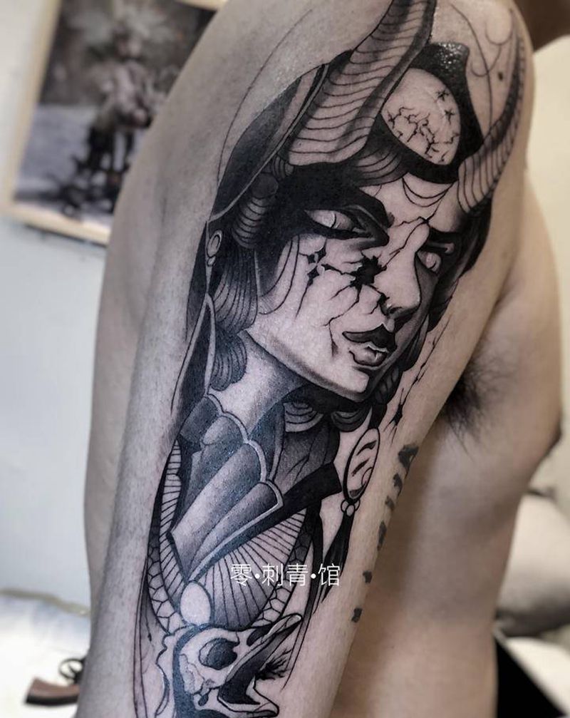 暗黑纹身图片_手臂New School纹身图案