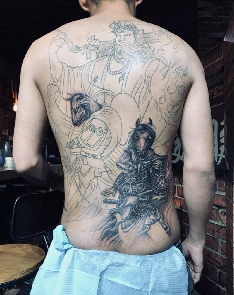 未完成纹身图片_欧美写实新传统纹身图案