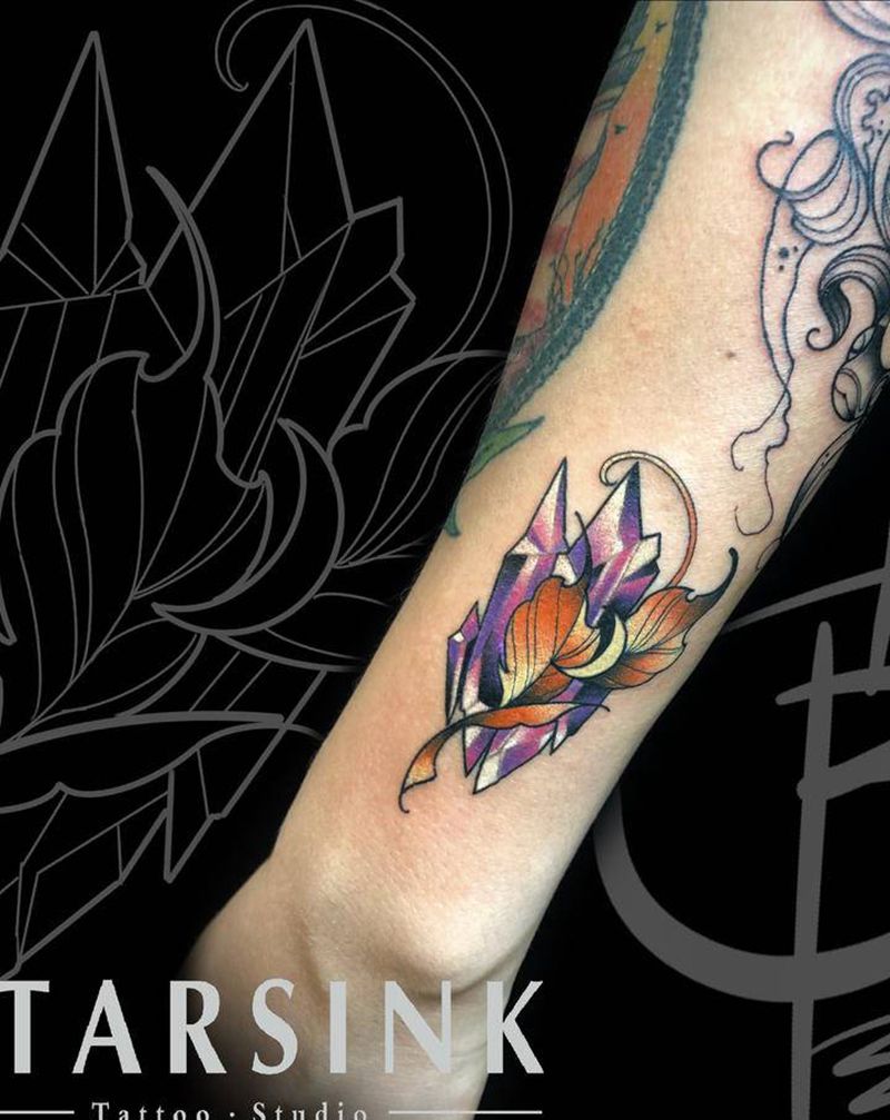 宝石纹身图片_手部New School宝石纹身图案