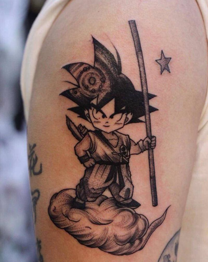 悟空纹身图片_手臂新传统纹身图案