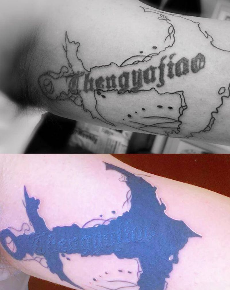 船锚遮盖纹身图片_手臂纹身图案