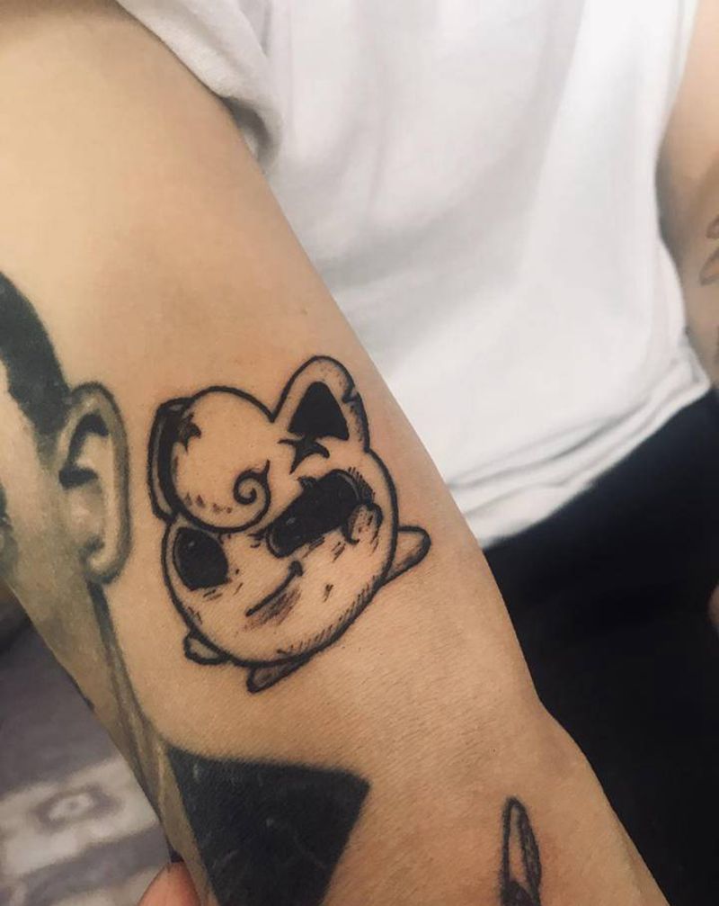 卡通拼接小图纹身图片_手臂欧美写实纹身图案