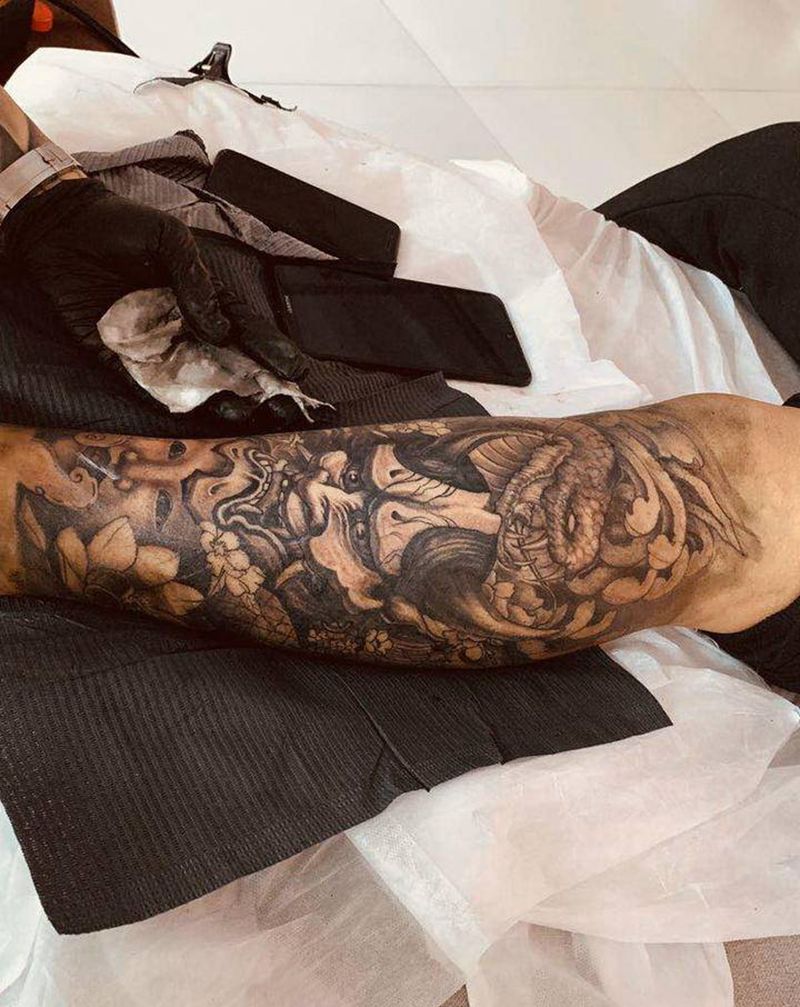 修改纹身图片_腿部纹身图案