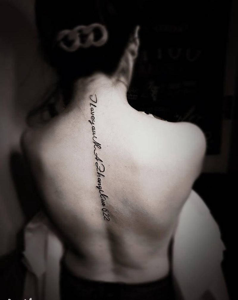 纪念纹身图片_花体字纹身图案