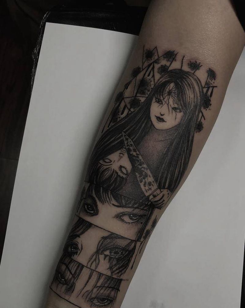 动漫   富江纹身图片_手臂手部纹身图案