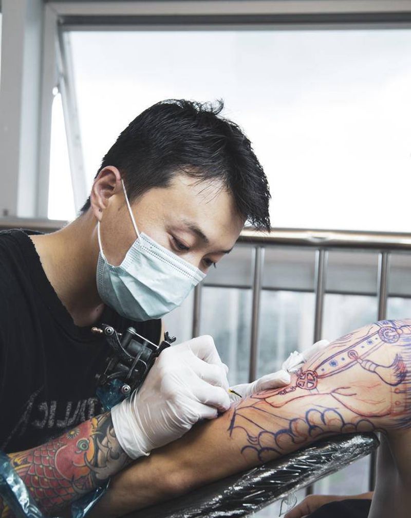 蒙古马  手绘纹身图片_手臂纹身图案