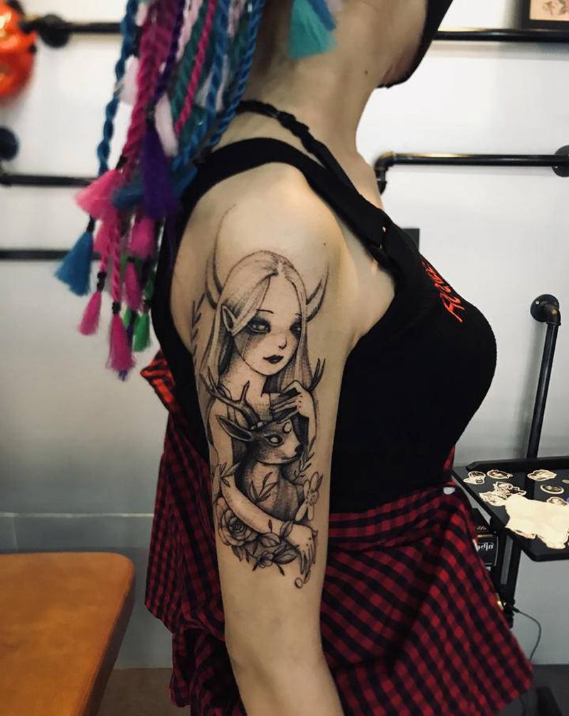 小清新纹身图片_手臂纹身图案