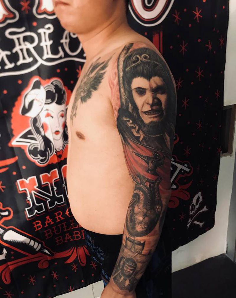 恢复后二个多月纹身图片_手臂纹身图案