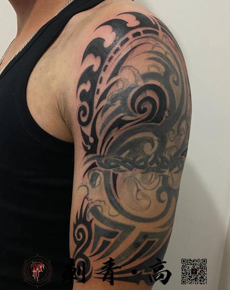 图腾添加纹身图片_手臂图腾添加图腾纹身图案