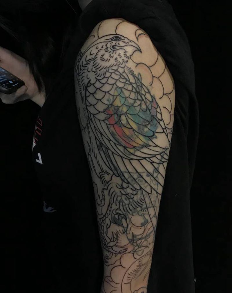 老传统花臂遮盖纹身图片_手臂老传统纹身图案