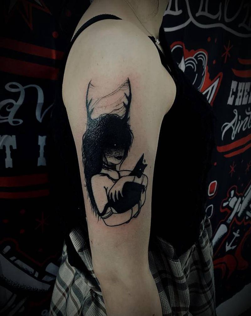 遮盖纹身图片_手臂欧美写实纹身图案