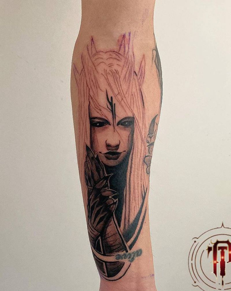 Black work-未完纹身图片_手臂欧美写实暗黑纹身图案