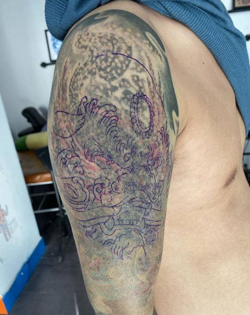 暴力遮盖纹身图片_手臂纹身图案