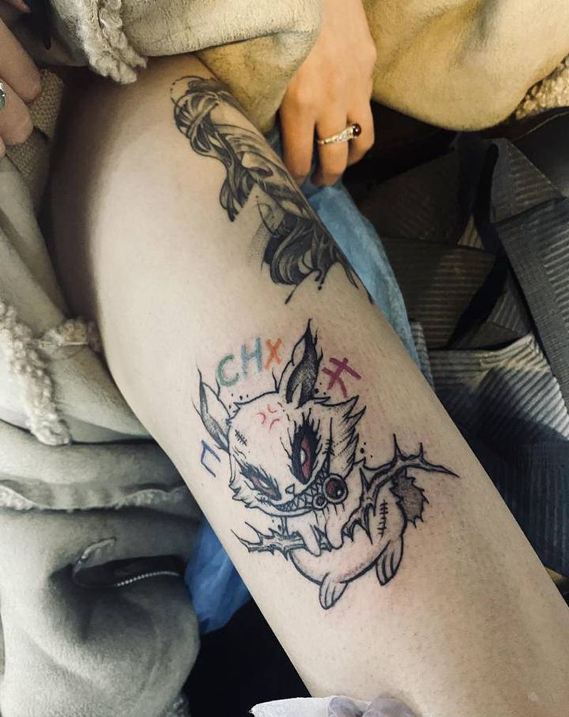 小图纹身图片_腿部纹身图案