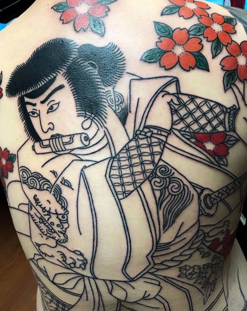 下次继续纹身图片_背部老传统纹身图案