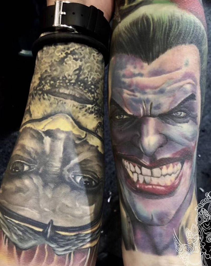 别忘啦彩色写实也可以哟纹身图片_手臂欧美写实纹身图案