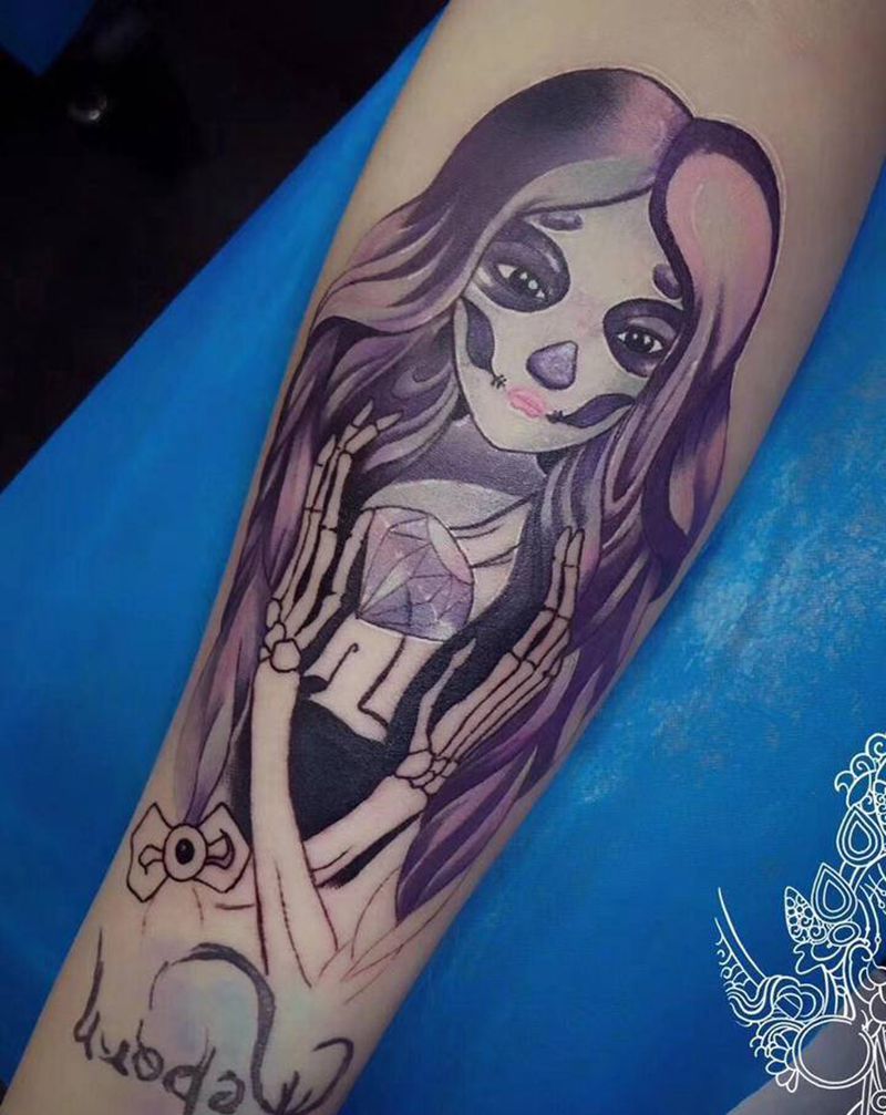 未完成 修改添加纹身图片_手臂New School纹身图案