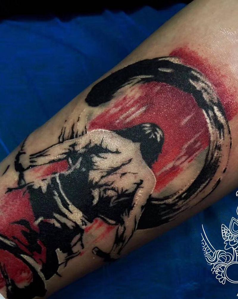 精致的小纹身纹身图片_手臂水彩图腾纹身图案