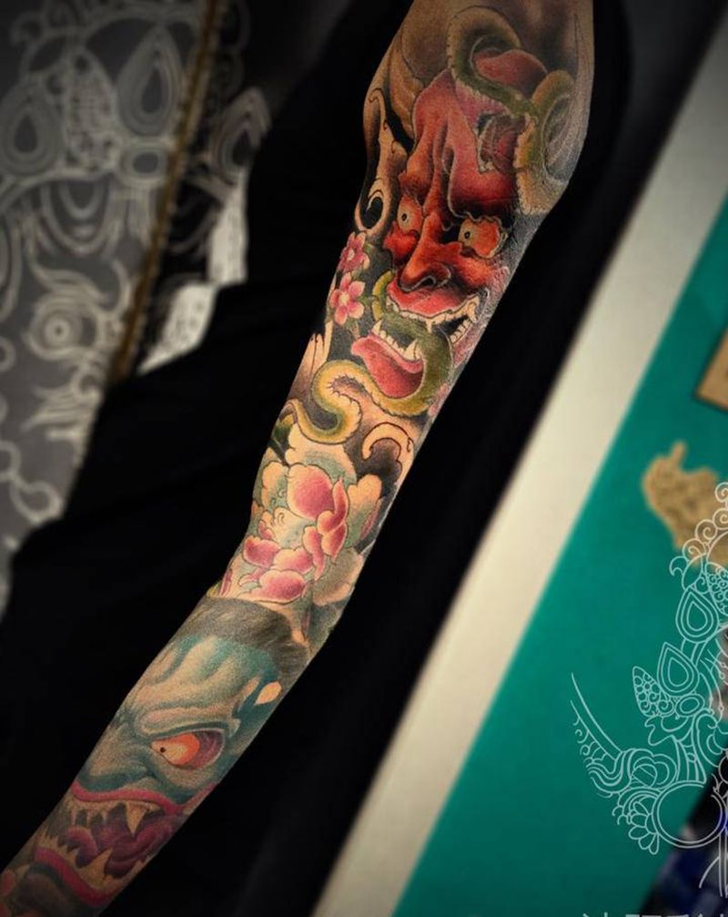 修改上色纹身图片_手臂新传统纹身图案