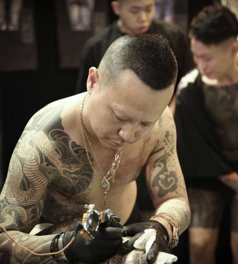 长春国际刺青展  花絮纹身图片_背部胸部老传统新传统纹身图案