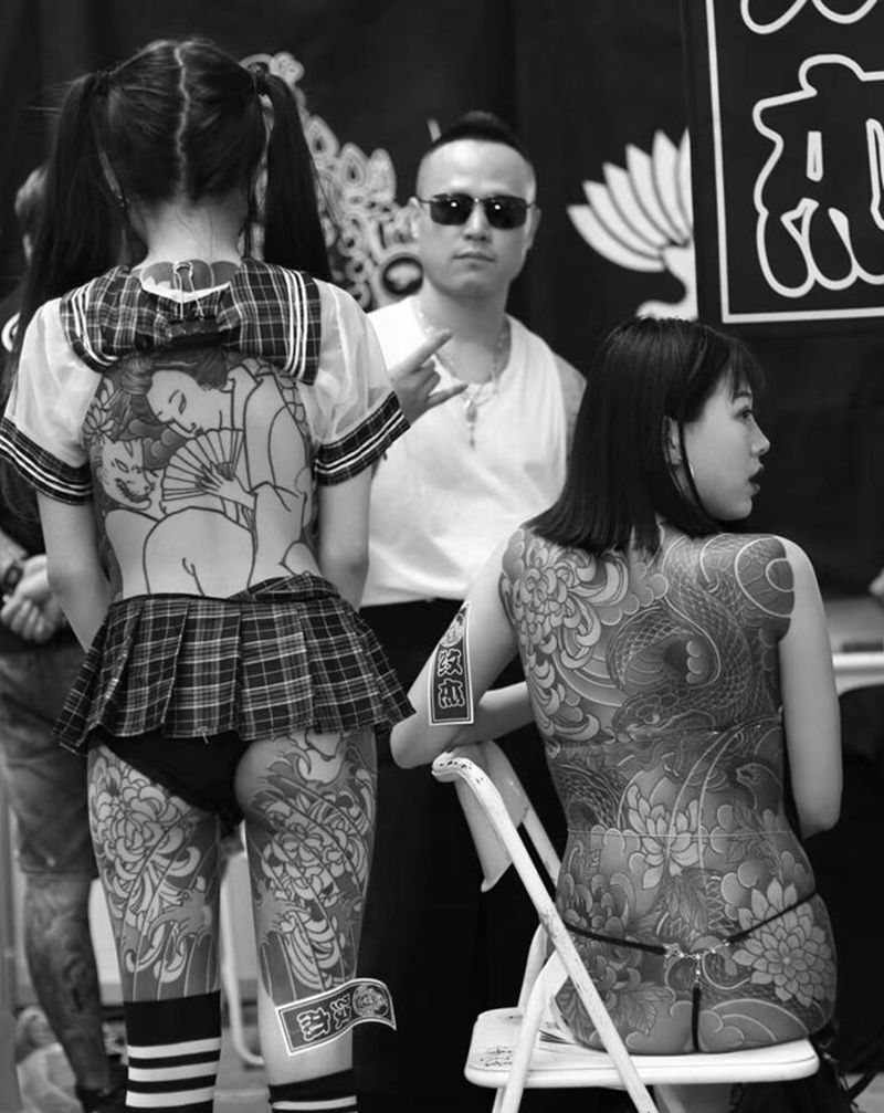 纹杰团队纹身图片_背部胸部老传统新传统纹身图案