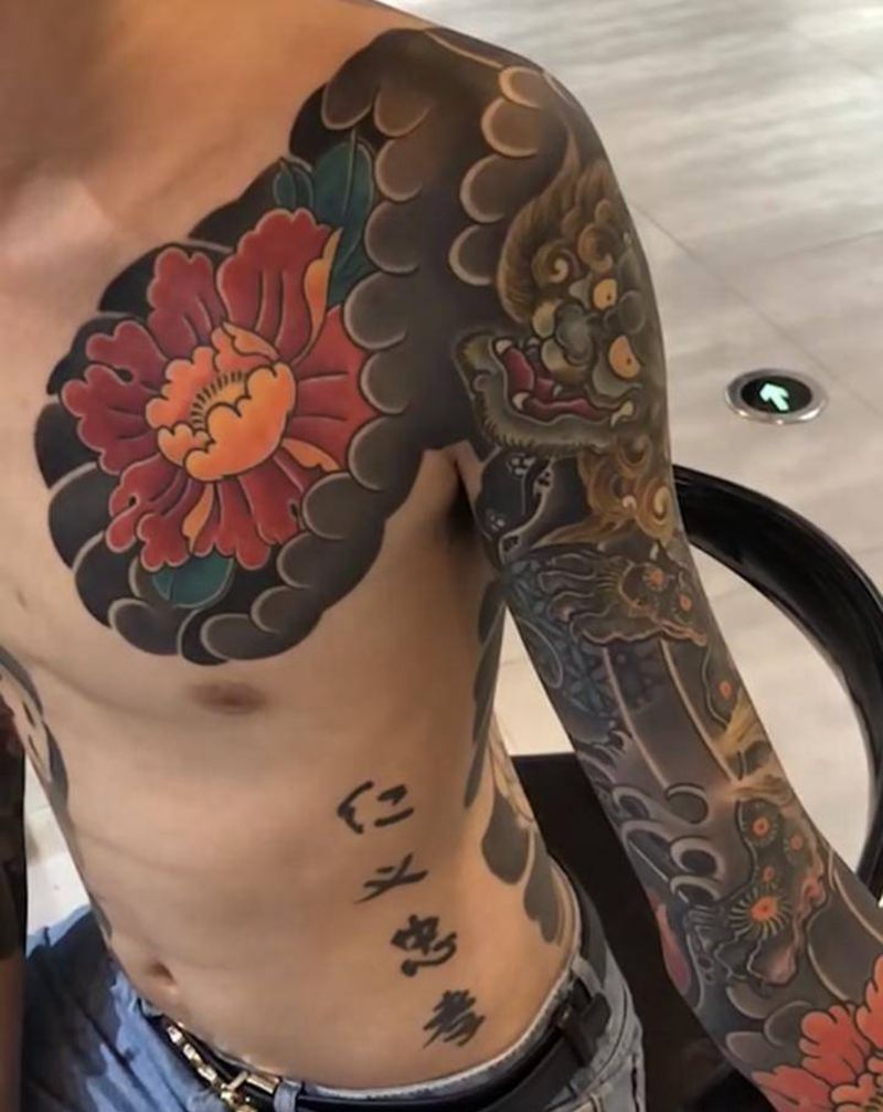 首席老师 纹杰工作 恢复后纹身图片_手臂老传统纹身图案