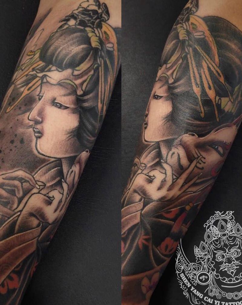 包小臂纹身图片_手臂新传统纹身图案