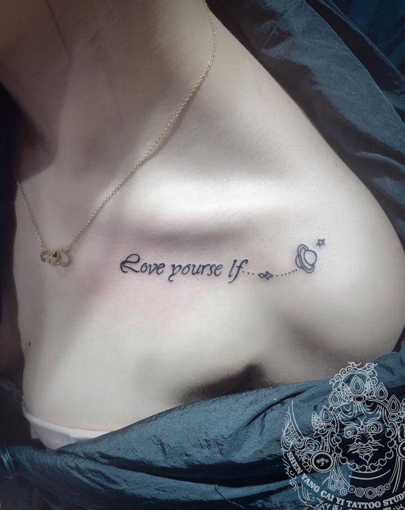 小清新纹身图片_手臂胸部图腾点刺纹身图案