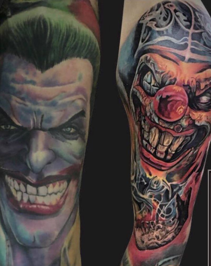 欧美彩色写实招模特纹身图片_手臂欧美写实纹身图案