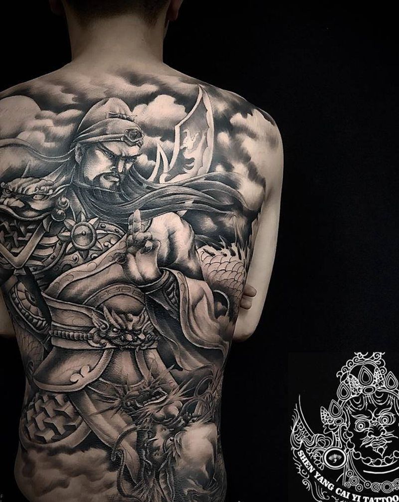 店内作品 特价纹身图片_背部新传统纹身图案