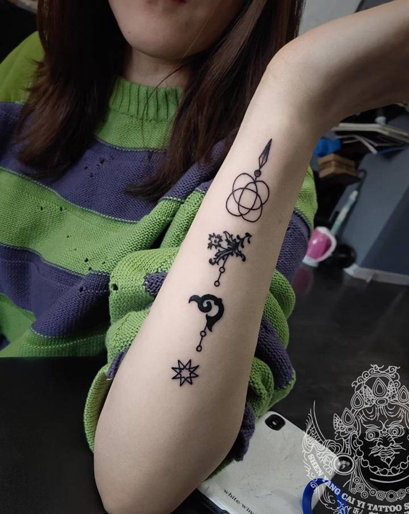 清新小图纹身图片_手臂图腾纹身图案