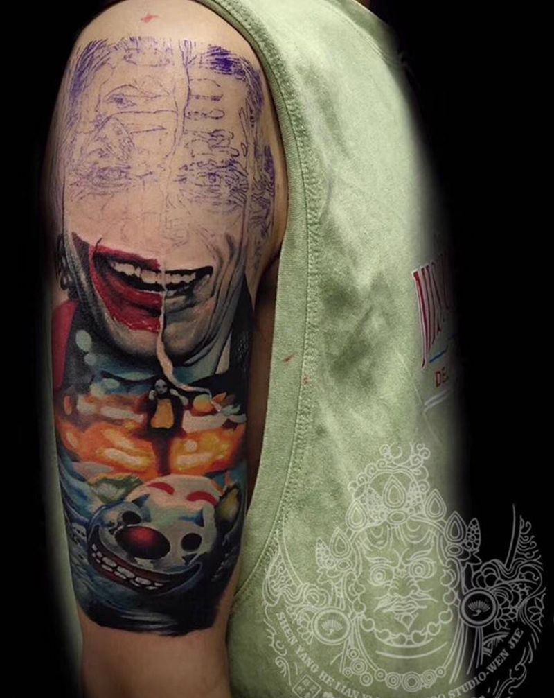 欧美彩色写实纹身图片_手臂欧美写实纹身图案